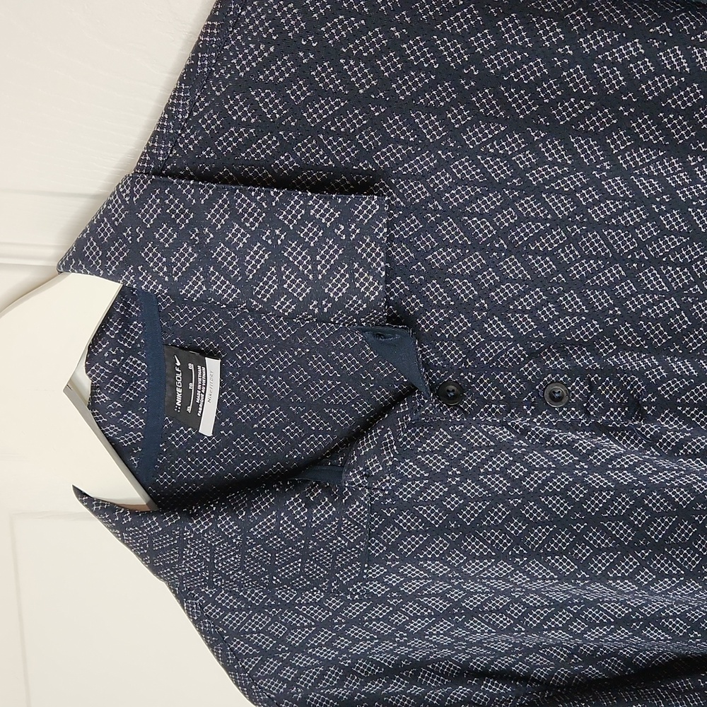 Men's Nike Golf polo shirt fit dry geometric print lightweight breathable XL - Picture 2 of 8